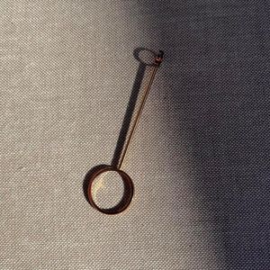 Rose gold plated cigarette holder/joint holder ring.